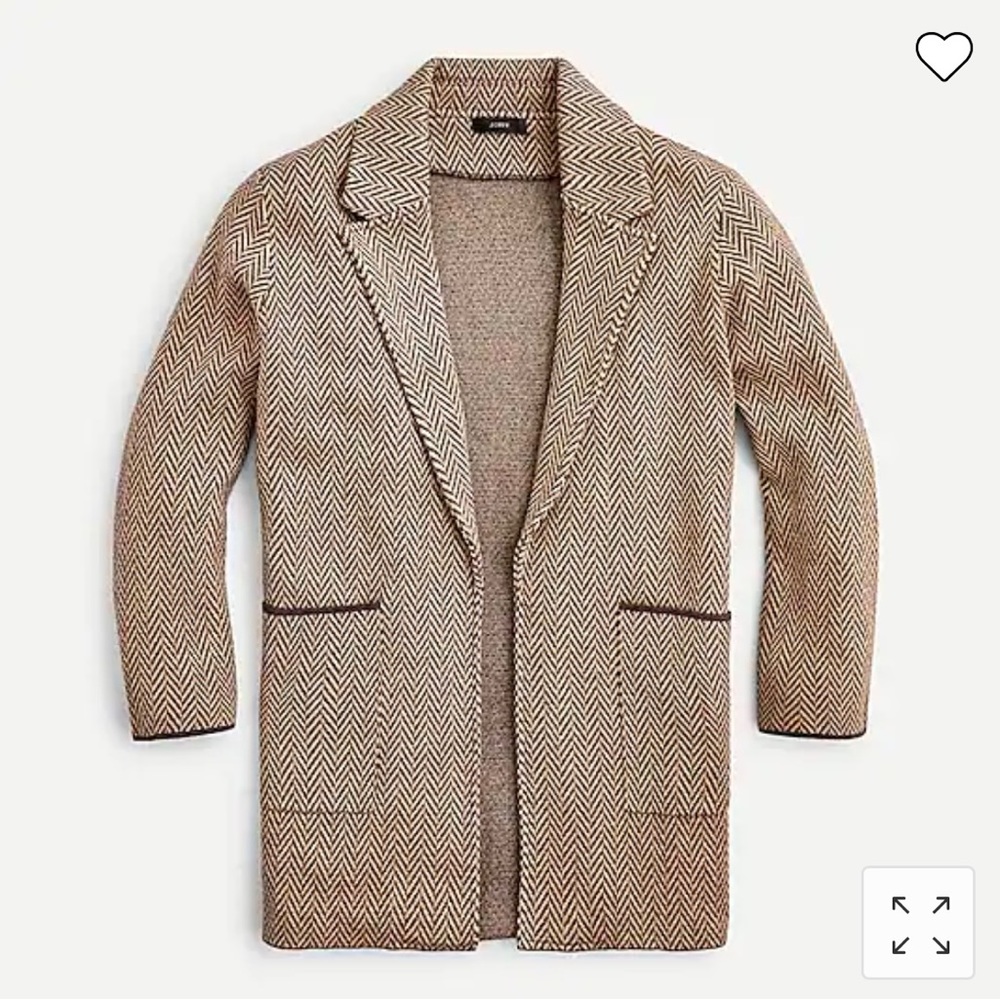NWT JCrew Sophie Sweater Blazer in Chevron